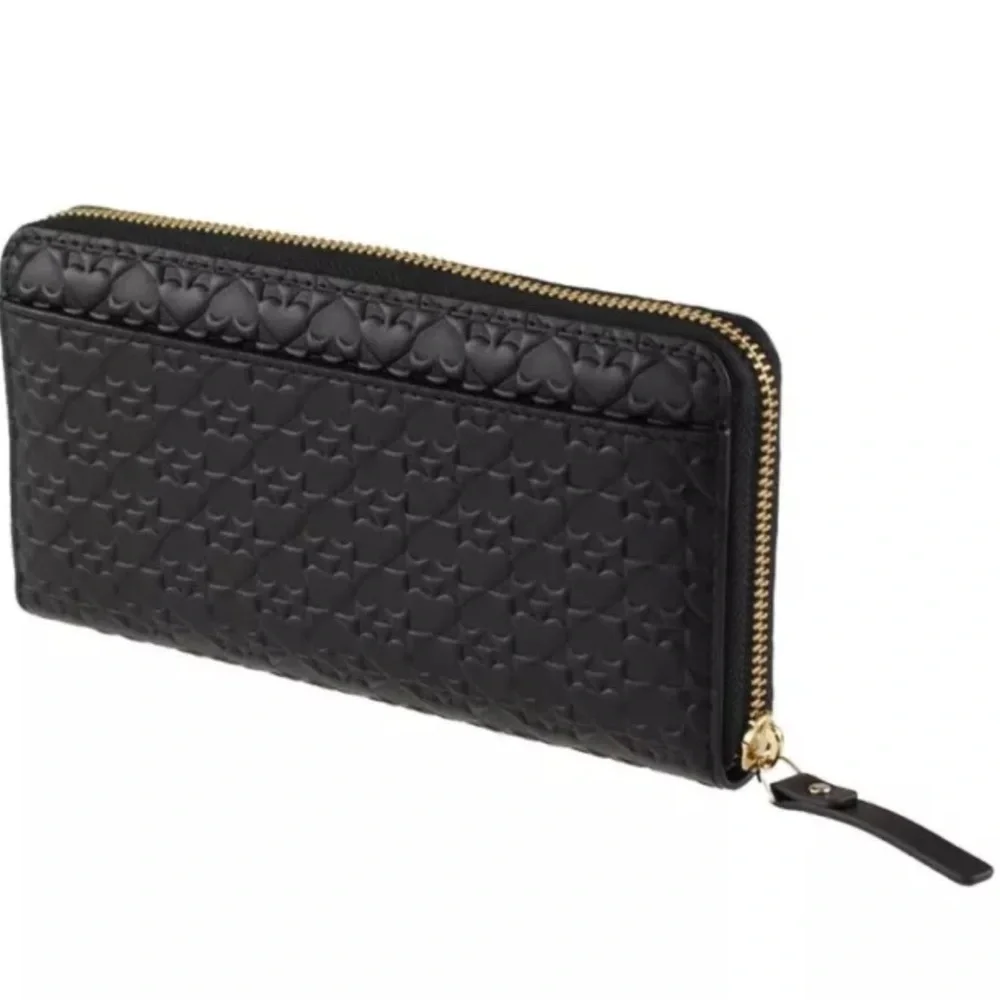 Kate Spade New York Women Penn Place Embossed Neda Zip Around Wallet Black